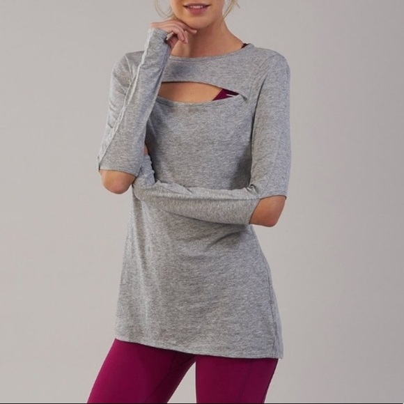 Gymshark Tops - 💖NWT💖 Gymshark Grey Cut Out Long Sleeve Top